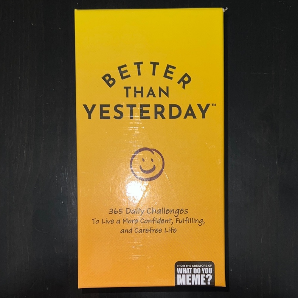 Better Than Yesterday Card Game- Ages 16+